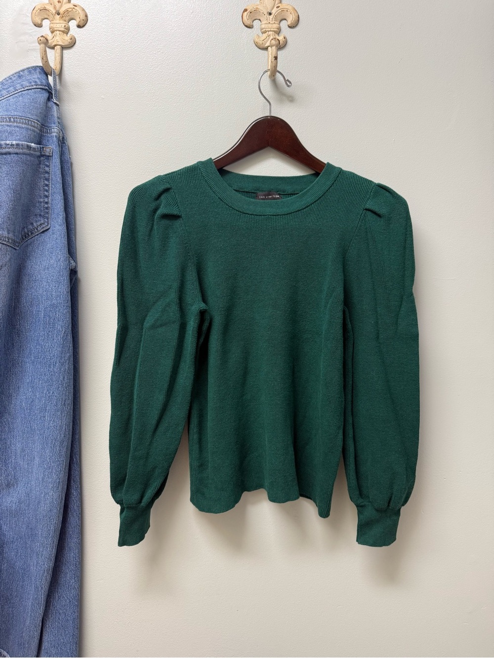 The Limited hunter green sweater petite medium